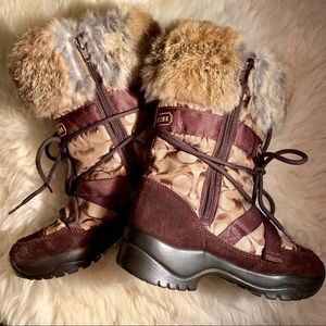 Coach Sahara snow boots - authentic fur trim